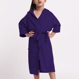 Creeva Kids Solid Melodious Bathrobe-2
