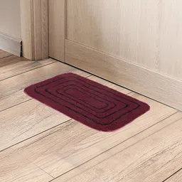 Black Pack of 2 Pink & Black Cotton Anti-Slip Door Mats-50