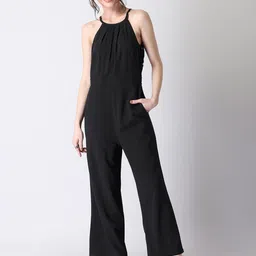 FabAlley Halter Neck Sleeveless Basic Jumpsuit-image-81