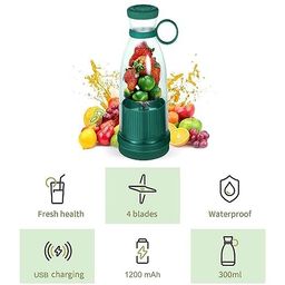 ONTRIP Electric Portable Mini Juicer Bottle | Wireless Personal Size Juicer Blender for Smoothies and Shakes (Multicolour) image 4