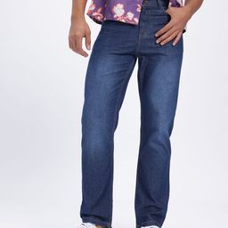 glitchez Men Vintage Vibes Mid-Rise Pure Cotton Light Fade Jeans-image-23