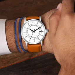 WROGN Men Dial & Leather Textured Straps Analogue Watch WRNWJ24 Set-09-46