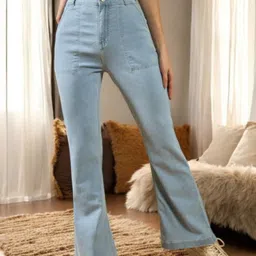 DOLCE CRUDO Women Ami Spark Bootcut High-Rise Stretchable Jeans-picture-42