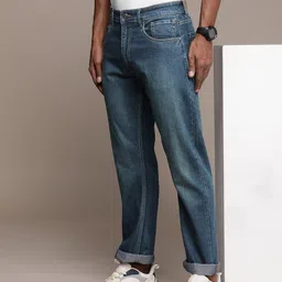 WROGN Men Anti Regular Fit Mid-Rise Light Fade Stretchable Jeans-image-47