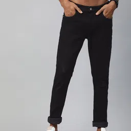 Harvard Men Black Slim Fit Mid-Rise Clean Look Stretchable Jeans-image-25