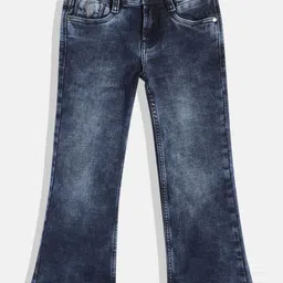 U.S.Polo Assn. Kids Boys Blue Boot Cut Clean Look Stretchable Jeans-image-95
