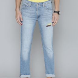 Levis Men Blue 511 Slim Fit Heavy Fade Printed Stretchable Jeans-image-31