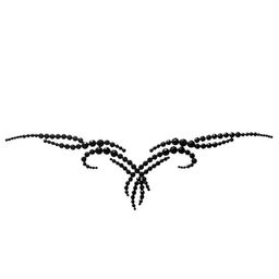 Comet Busters BJ004 Temporary Jewel Handcrafted Tattoo - Black-image-1