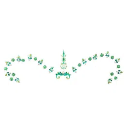 Comet Busters BJ005 Temporary Jewel Handcrafted Tattoo - Green-image-3