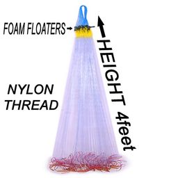 purkait fish net PURKAIT Fishnet 3 Finger 70mm GILLNET MUD Sinker, Height 5F, UP Lenght 50F, Down Lenght 100F Fishing Net (Multicolor) image 4