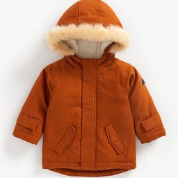 Mothercare Boys Brown Solid Cotton Regular Parka Jacket-image-47