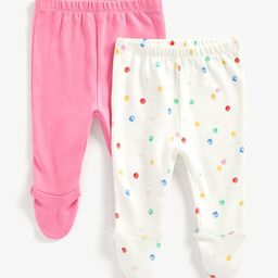 mothercare Girls Multi Color Pack of 2 Spot Print Leggings-image-42