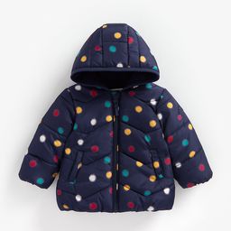 mothercare Girls Navy Blue Puffer Jacket-image-67