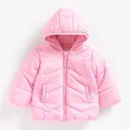 Mothercare Girls Pink Polka Dots Printed Polyester Regular Puffer Jacket-image-20