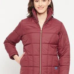 VERO AMORE Women Maroon Insulator Padded Jacket-image-66