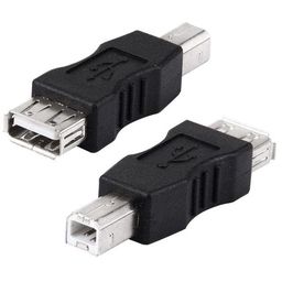 fdealz [ 2 Pieces USB 2.0 Type A Female to USB B Male Plug (Printer Scanner) Adapter Connector (Can't Work to Convert Printer as WiFi Enabled or Bluetooth Enabled) image 1