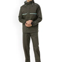 Zeel Attached Hooded Waterproof Rain Jacket-image-2