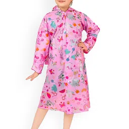 BAESD Kids Printed Hooded  Rain Jacket-image-13