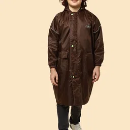THE CLOWNFISH Kids Waterproof Reversible Hooded Long Rain Jacket-70
