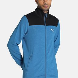 Puma Men Blue Black Colourblocked Outdoor Cotton Slub Sporty Jacket-picture-53