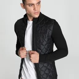Puma Slim-Fit Embossed Stand Collar Padded Jacket-20