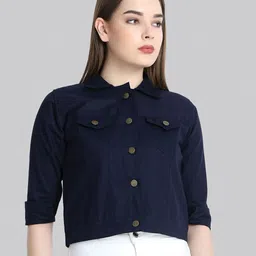 BUY NEW TREND Spread Collar Lightweight Tailored Jacket-17