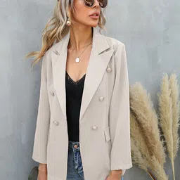 StyleCast Lapel Collar Longline Tailored Jacket-image-3