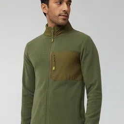 XYXX Men Regular Fit Colorblock Fleece Jacket-23