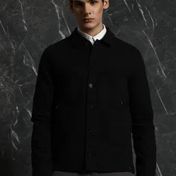 Breakbounce Black Spread Collar Tailored Jacket-15