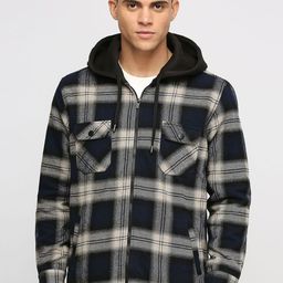 Pepe Jeans Checked Hooded Cotton Tailored Jacket-image-52