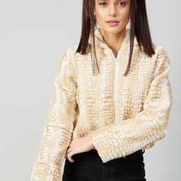 Athena Women White Crop Tailored Jacket-12