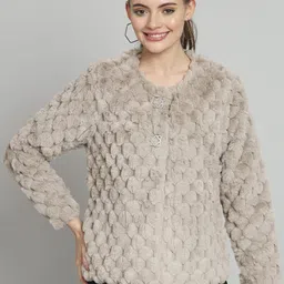 Chemistry Women Woollen Lightweight Crop Tailored Jacket-image-86