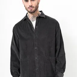 British Club Men Spread Collar Solid Cotton Casual Tailored Jacket-12