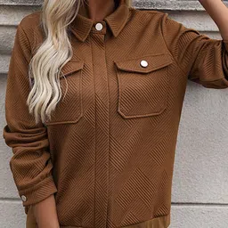 StyleCast Brown Self Design Tailored Jacket-picture-20