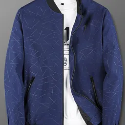 StyleCast x Revolte Men Stand Collar Abstract Printed Casual Bomber Jacket-picture-17