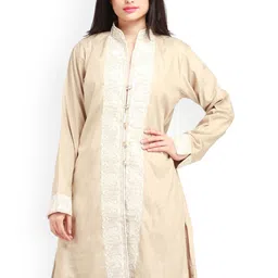 Exotic India Women Geometric Crop Tailored Jacket-1