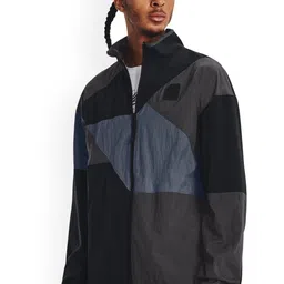 UNDER ARMOUR Colourblocked Mock Collar Curry Full-Zip Woven Sports Jacket-39