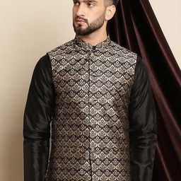 Anouk Woven Design Nehru Jacket-8