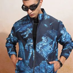 KETCH Men Floral Bomber Jacket-40