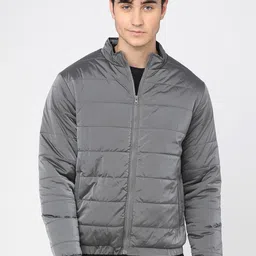 HIGHLANDER Men Charcoal Grey Padded Jacket-picture-12