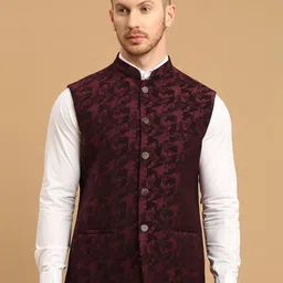 ESSAS club Geometric Self Design Nehru Jacket-73