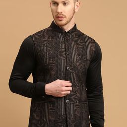 ESSAS club Leaves Printed Nehru Jacket-36