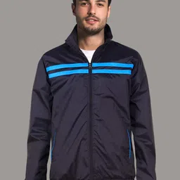 THE CLOWNFISH Striped Mock Collar Activewear Sporty Jacket-picture-39