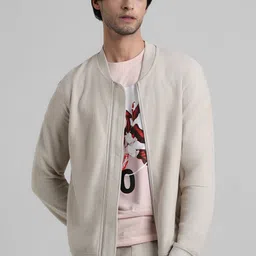 Jack & Jones Stand Collar Pure Cotton Bomber Jacket-39