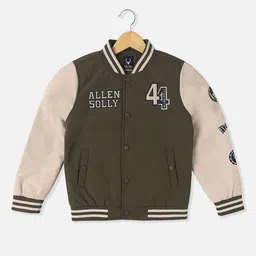 Allen Solly Junior Boys Colourblocked Bomber with Patchwork Jacket-picture-18