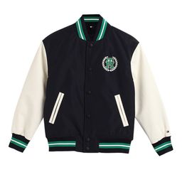 Tommy Hilfiger Boys Color-Blocked Stand Collar Full Sleeves Bomber Jacket-image-64