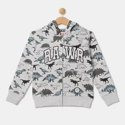 R&B Boys Graphic Printed Hooded Front Open Sweatshirt-picture-6