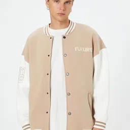 Koton Stand Collar Varsity Jacket-image-42