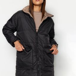 Trendyol Mock Collar Long Sleeve Zip Detail Puffer Jacket-image-61