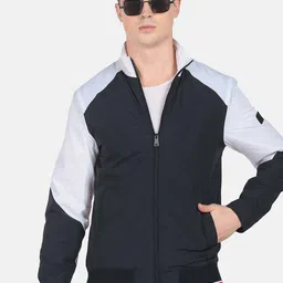 Arrow Sport Men Blue Colourblocked Bomber Jacket-picture-53